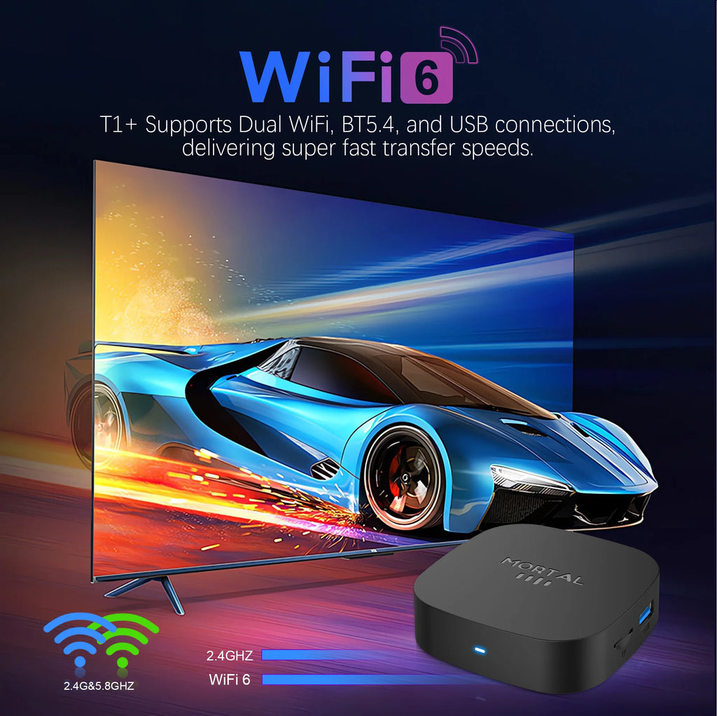 2026 Mais Vendido T1+ 8K Voice HD TV Box Android 16.0 RK3518 8GB RAM 1 ...